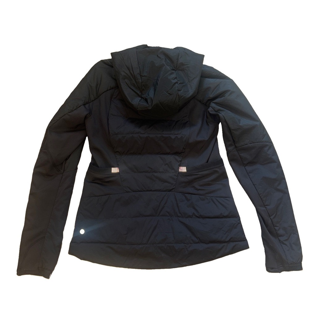 Lululemon Down For It All Jacket Size 12 Large Black Coat Jacket Athletic Gym - Picture 3 of 8